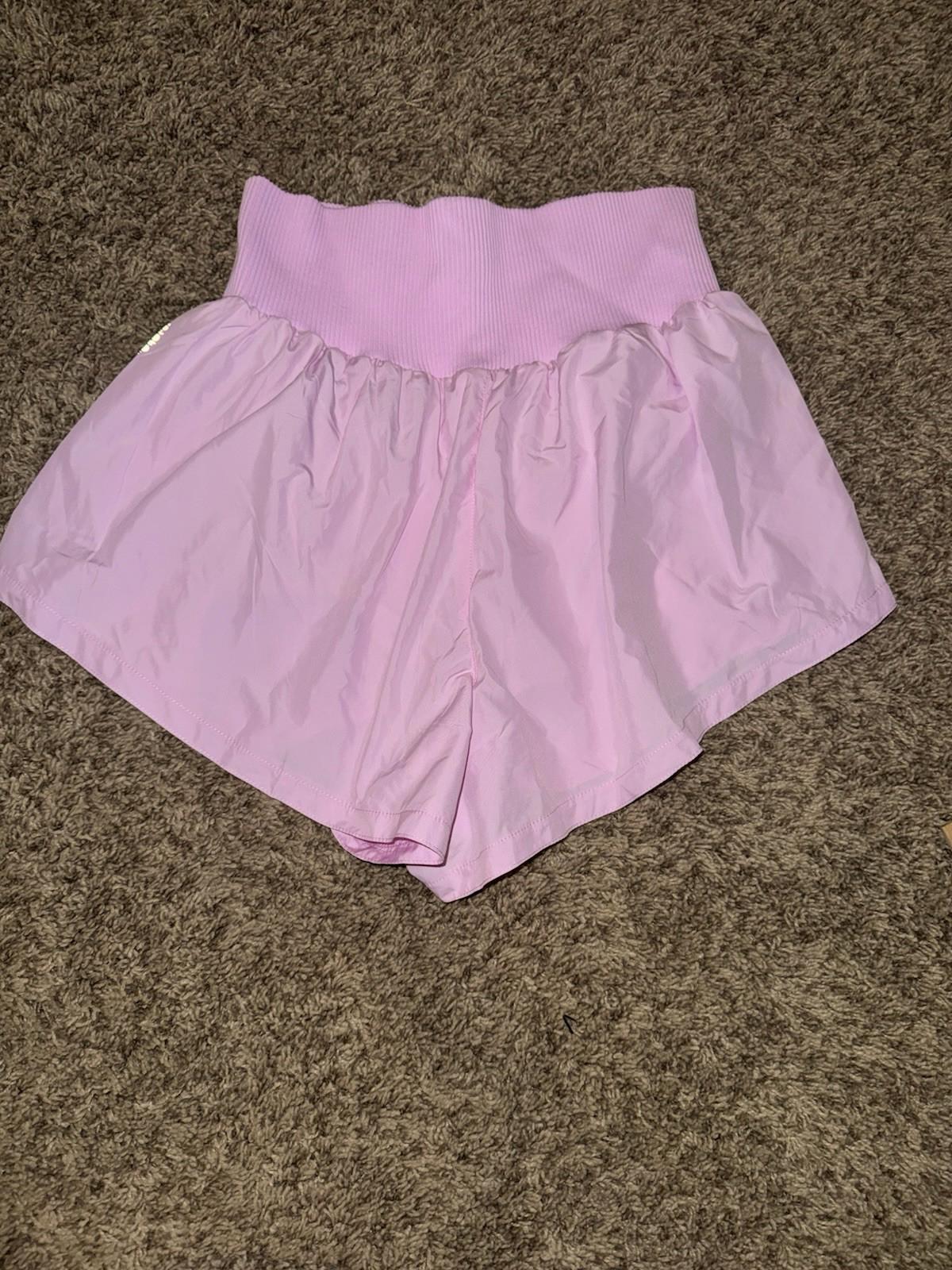 FP Movement Free People Carpe Diem Shorts Womens Size S High Waist Powder Pink
