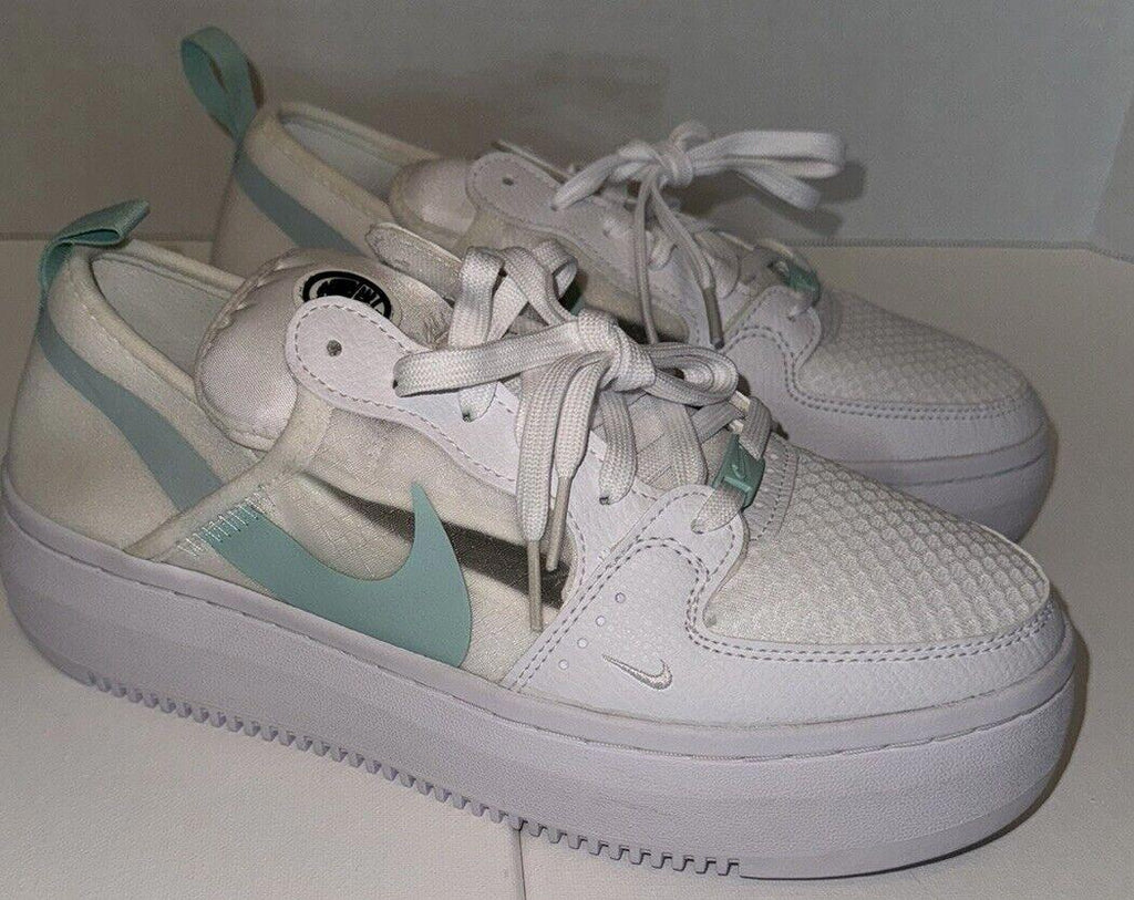 Nike Court Vision Alta TXT White Green Sneakers Wmn Size 9.5