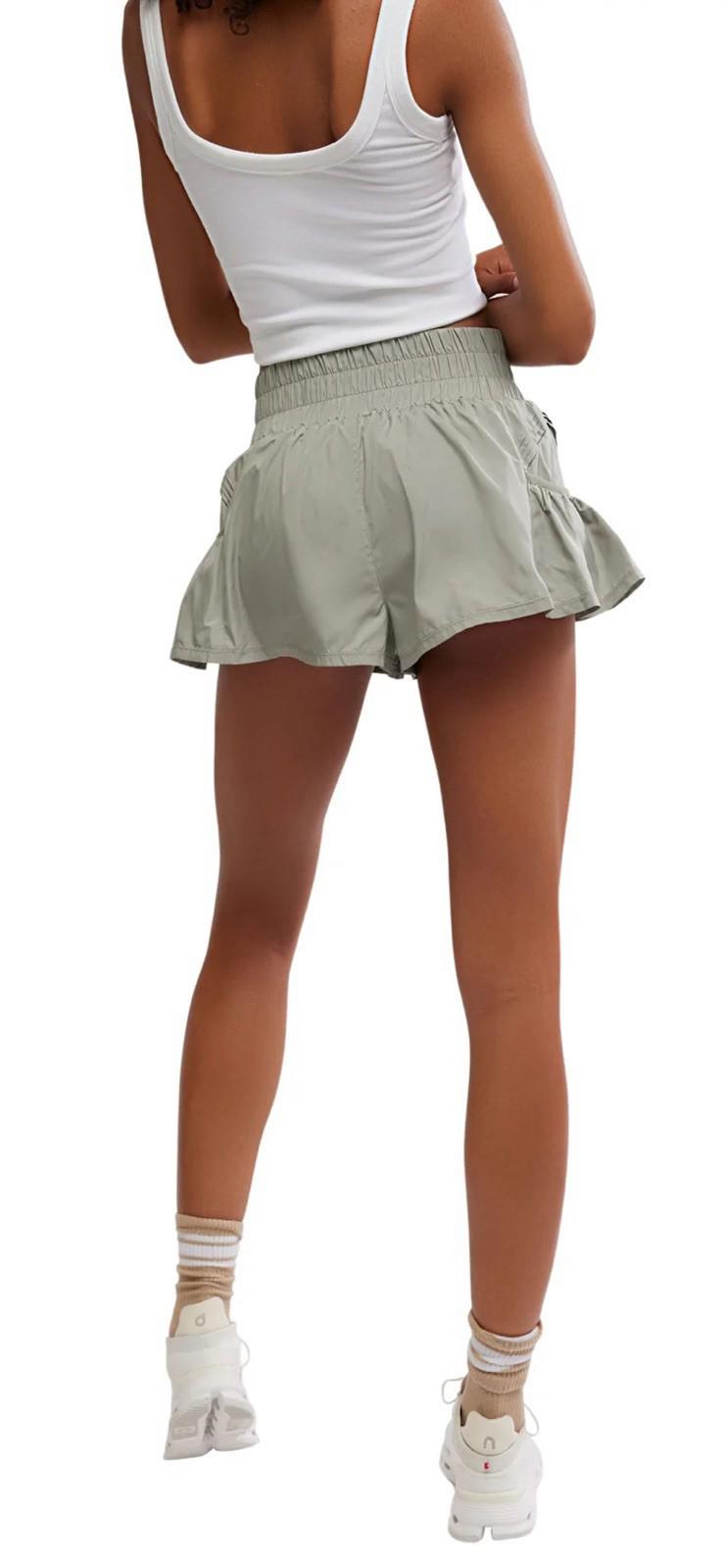 NEW! Free People Movement Get Your Flirt On Shorts Sz XS SAGE STONE COLOR.