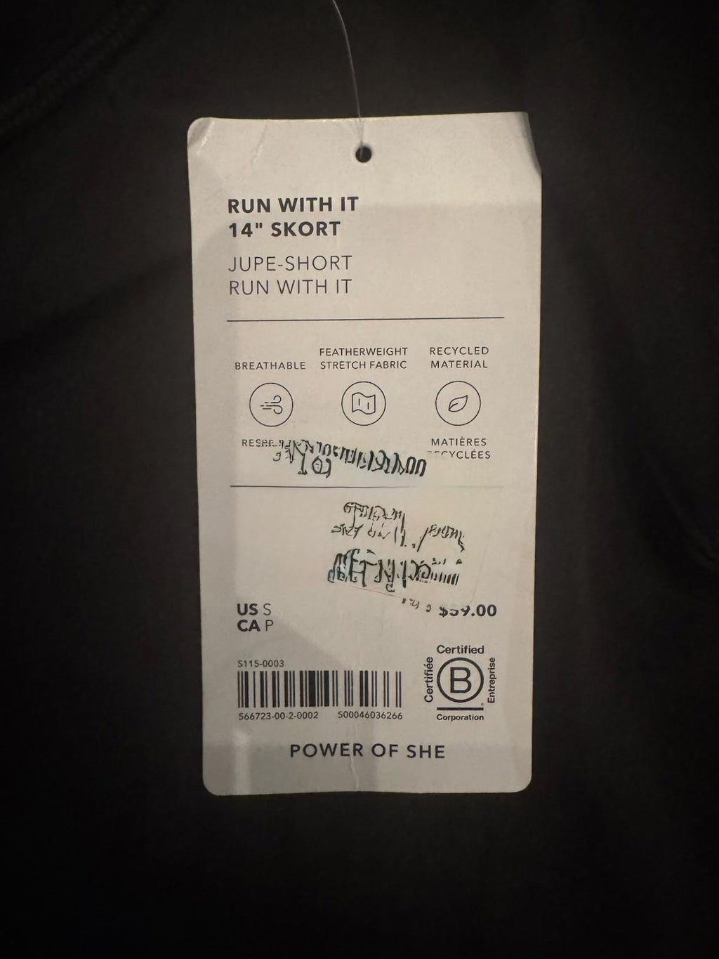 ATHLETA | NWT Run With It High Rise Athletic Skirt Skort 14” Tennis Golf Size S