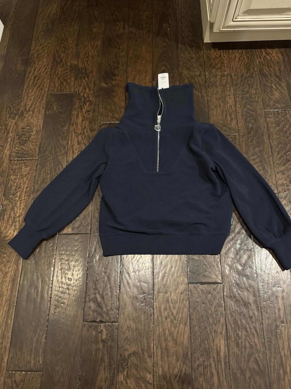 Varley Double Soft Catherine Half Zip Sweat Navy Large NWT $144