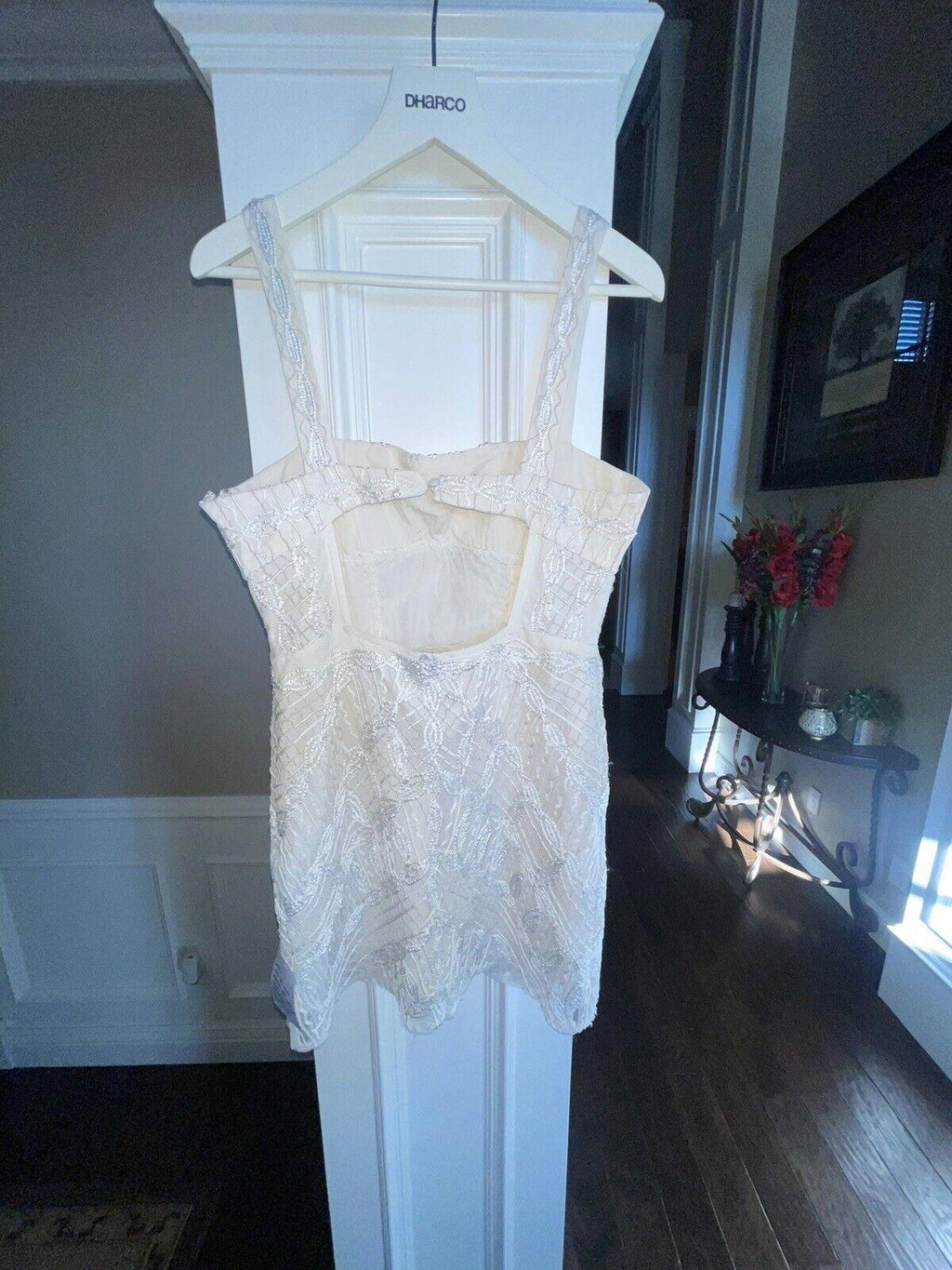 ASOS EDITION Cornelli embroidered dress in ivory. Sz 8. NEW!