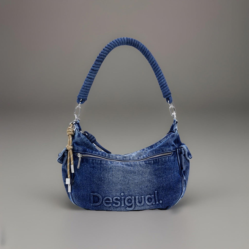 NEW! Desigual Denim zip-fastening tote bag