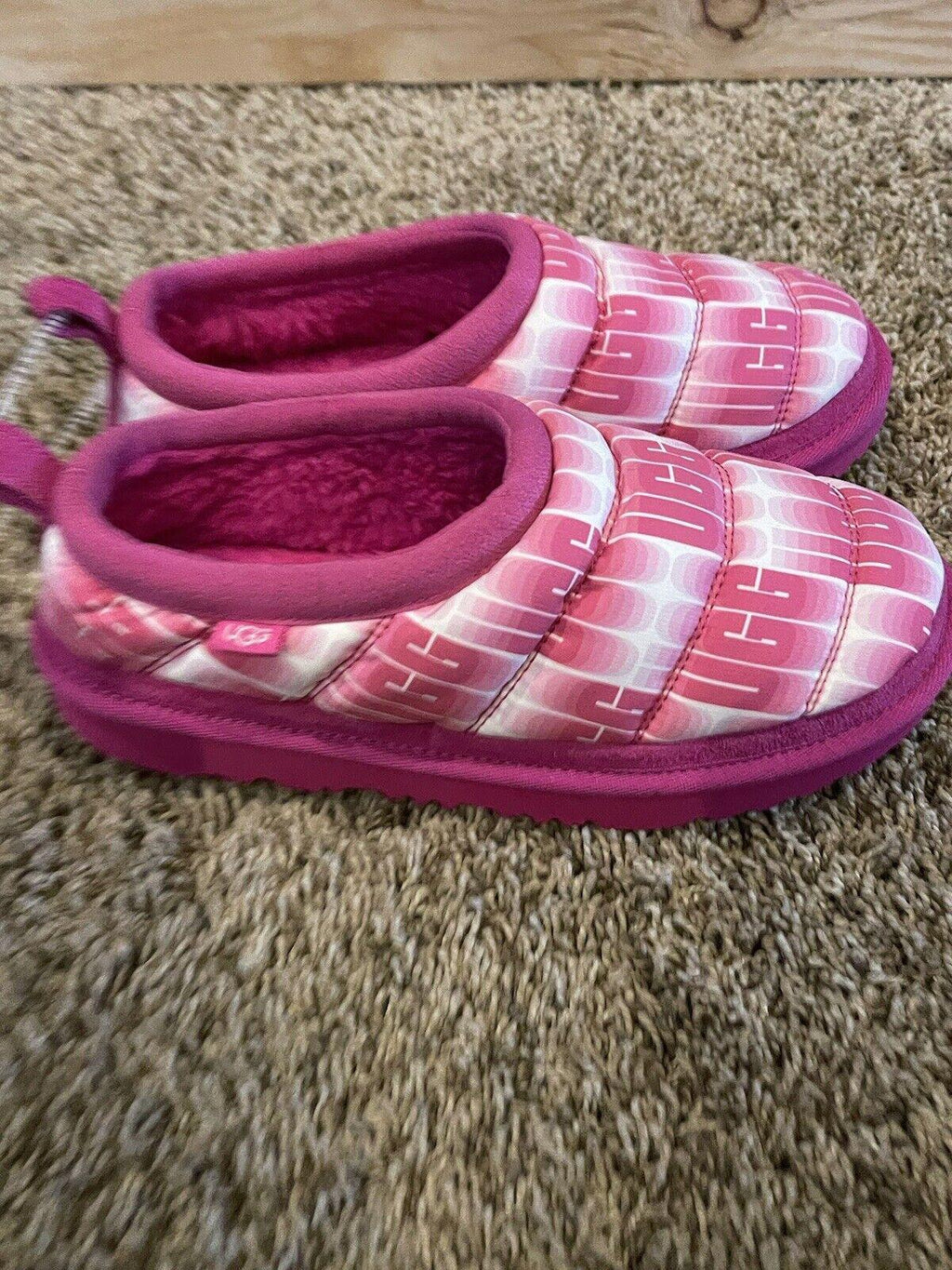NEW Kids PINK UGG Tasman LTA Wavelength Slippers size 5