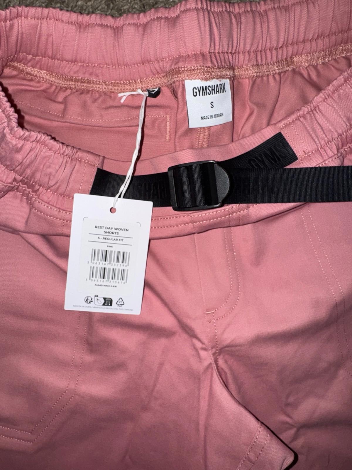 Gymshark Rest Day Woven Shorts Men MED PINK Drawcord Pockets SOLD OUT ONLINE NEW