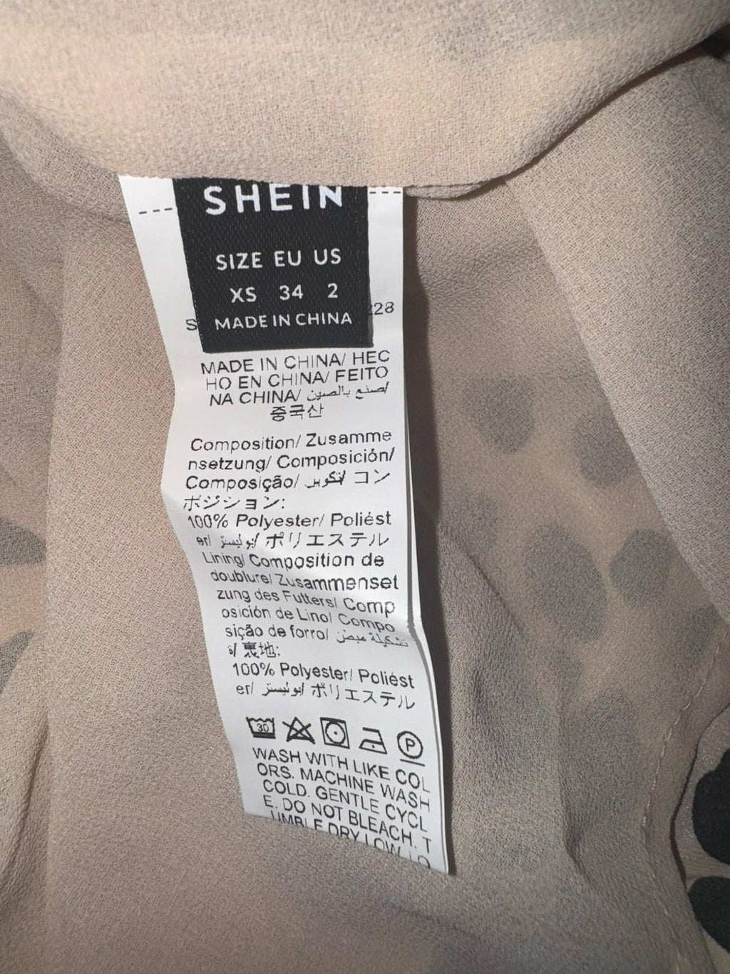 NWOT Shein  leopard print  asymmetrical midi Dress Boho size