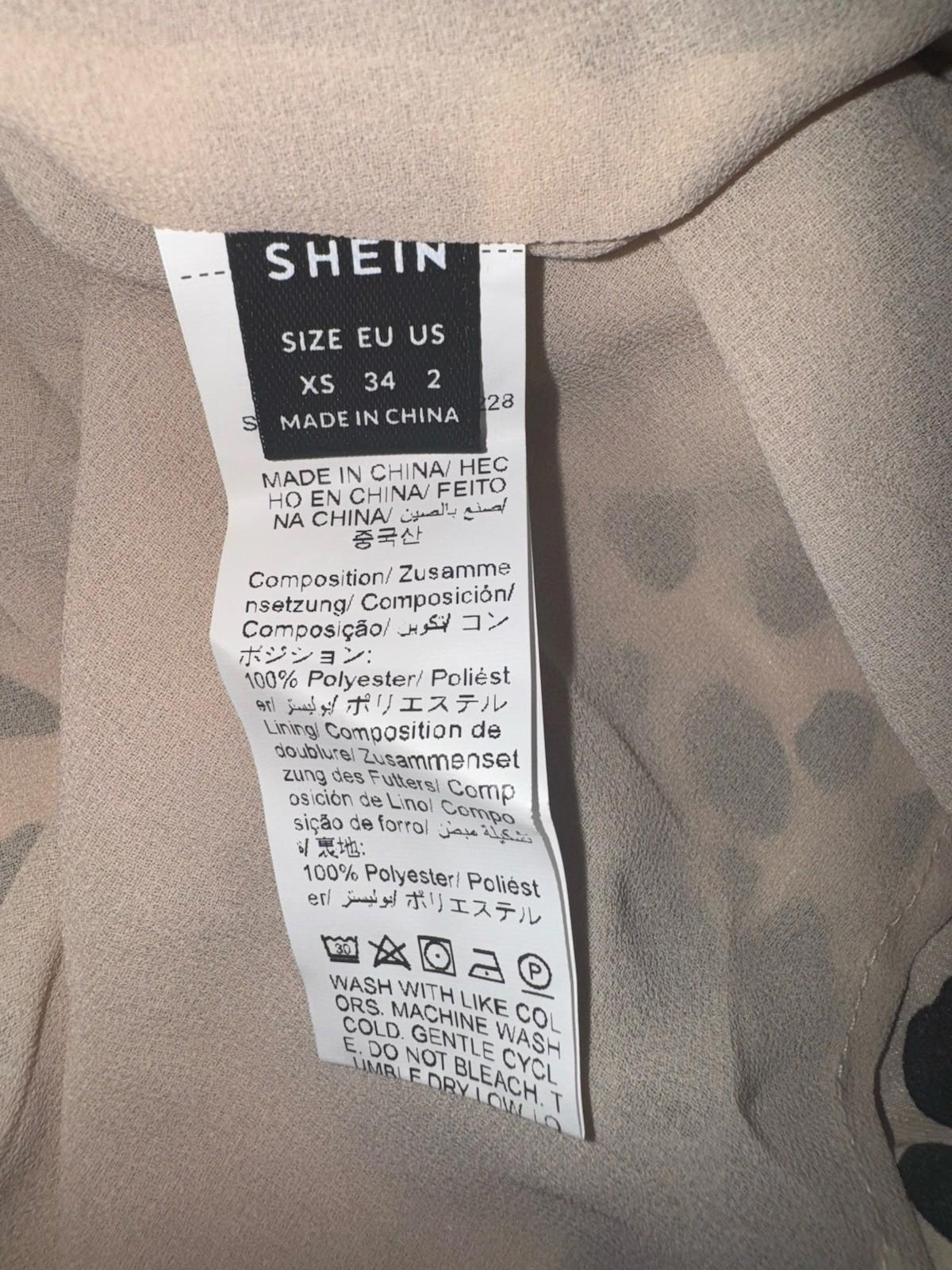 NWOT Shein  leopard print  asymmetrical midi Dress Boho size