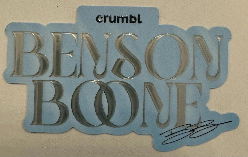 Benson Boone Crumbl Sticker Signed Merch Collab - First 100 Customers Only