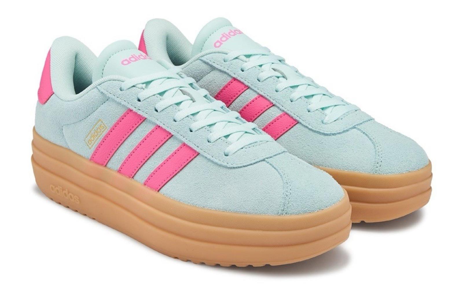 Adidas VL Court Bold Women's Athletic Shoe Sneakers Trainers Mint / Pink / Gum
