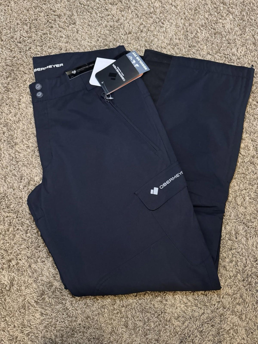 Obermeyer Mens Sz LG Long Alpinist Stretch Insulated Pants Black NEW