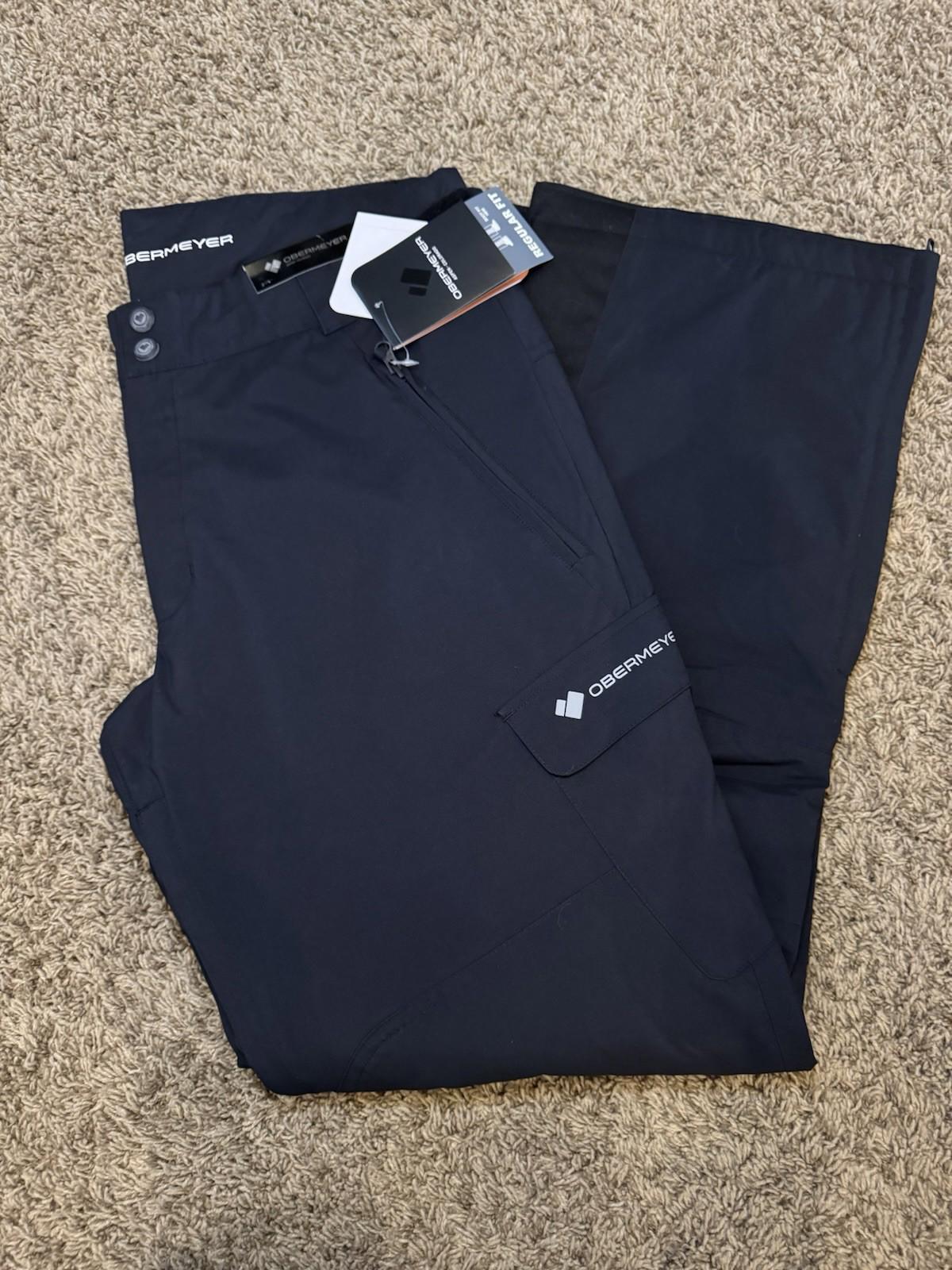 Obermeyer Mens Sz LG Long Alpinist Stretch Insulated Pants Black NEW