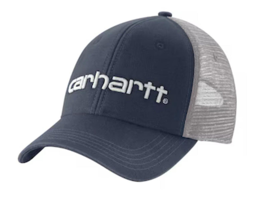 NEW! Carhartt Carvas Mesh-Back Logo Graphic Baseball cap. Navy. Unisex NWT