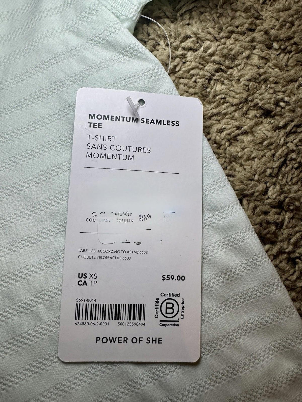 Women NEW Athleta Momentum Seamless XS Short Sleeve Tee Mint Tint #109 NEW