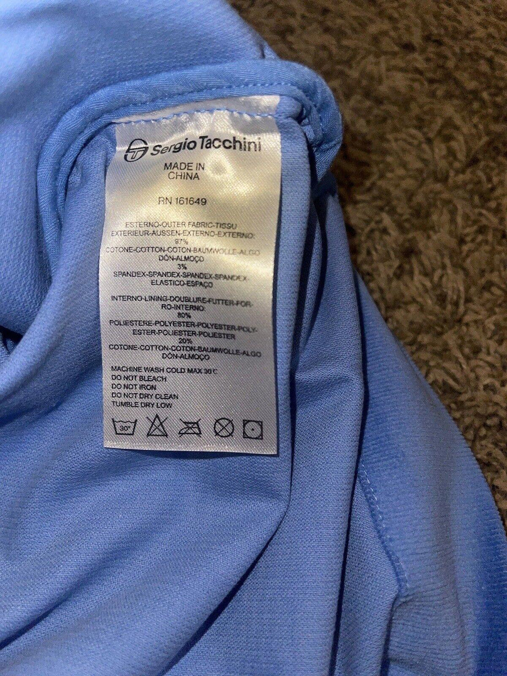 Sergio Tacchini Jacket Blue Corduroy lightweight RARE!