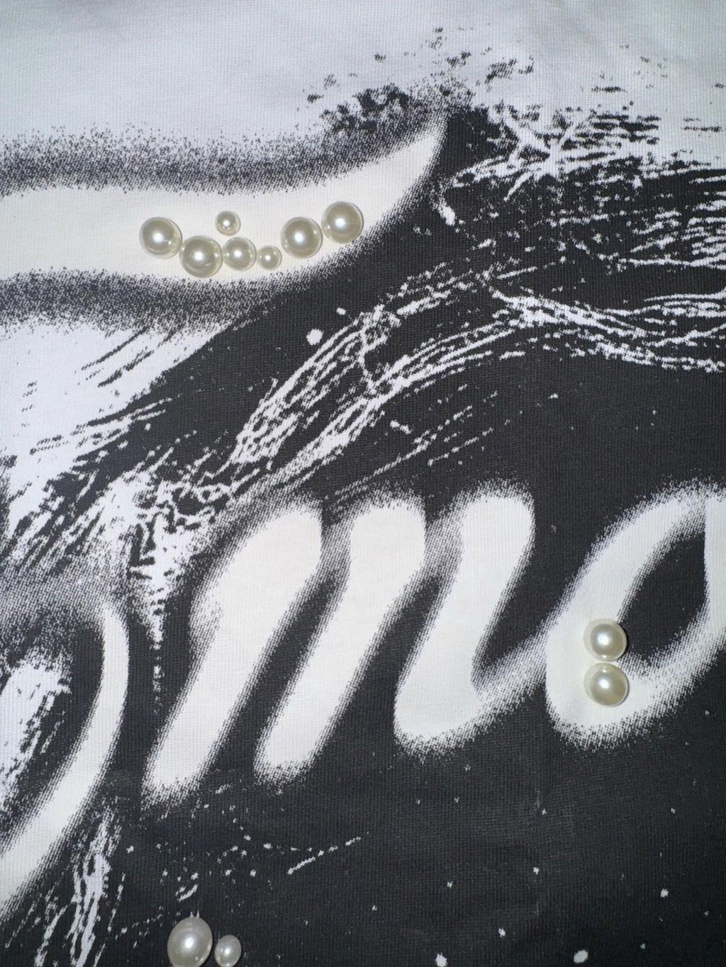 NEW Mixed Emotion White PEARL Cropped Tee Mens Streetwear High-Quality XXL