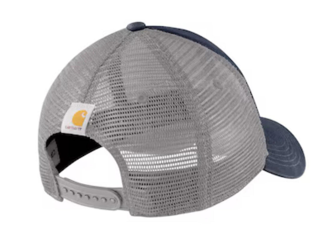 NEW! Carhartt Carvas Mesh-Back Logo Graphic Baseball cap. Navy. Unisex NWT
