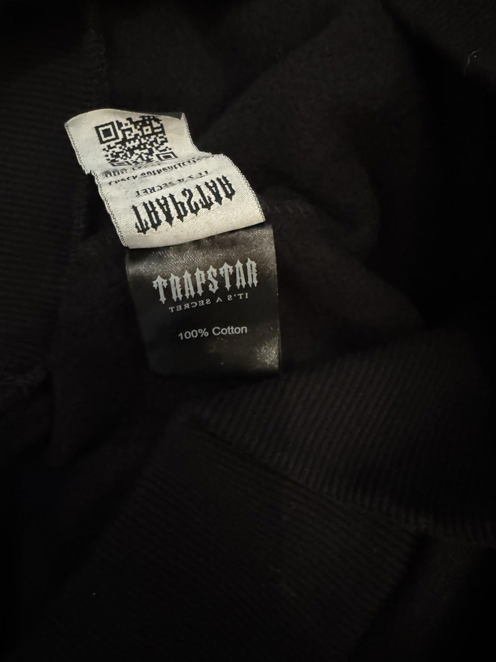 Trapstar Chain Script Hoodie Black/ice Blue Men’s small NWOT
