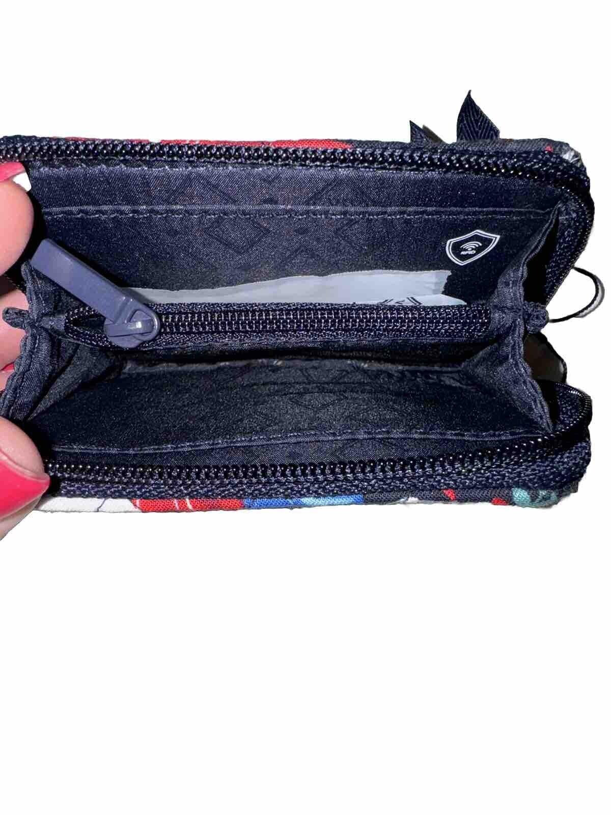 Vera Bradley RFID Petite Zip-Around Wallet Winter Forest NWT