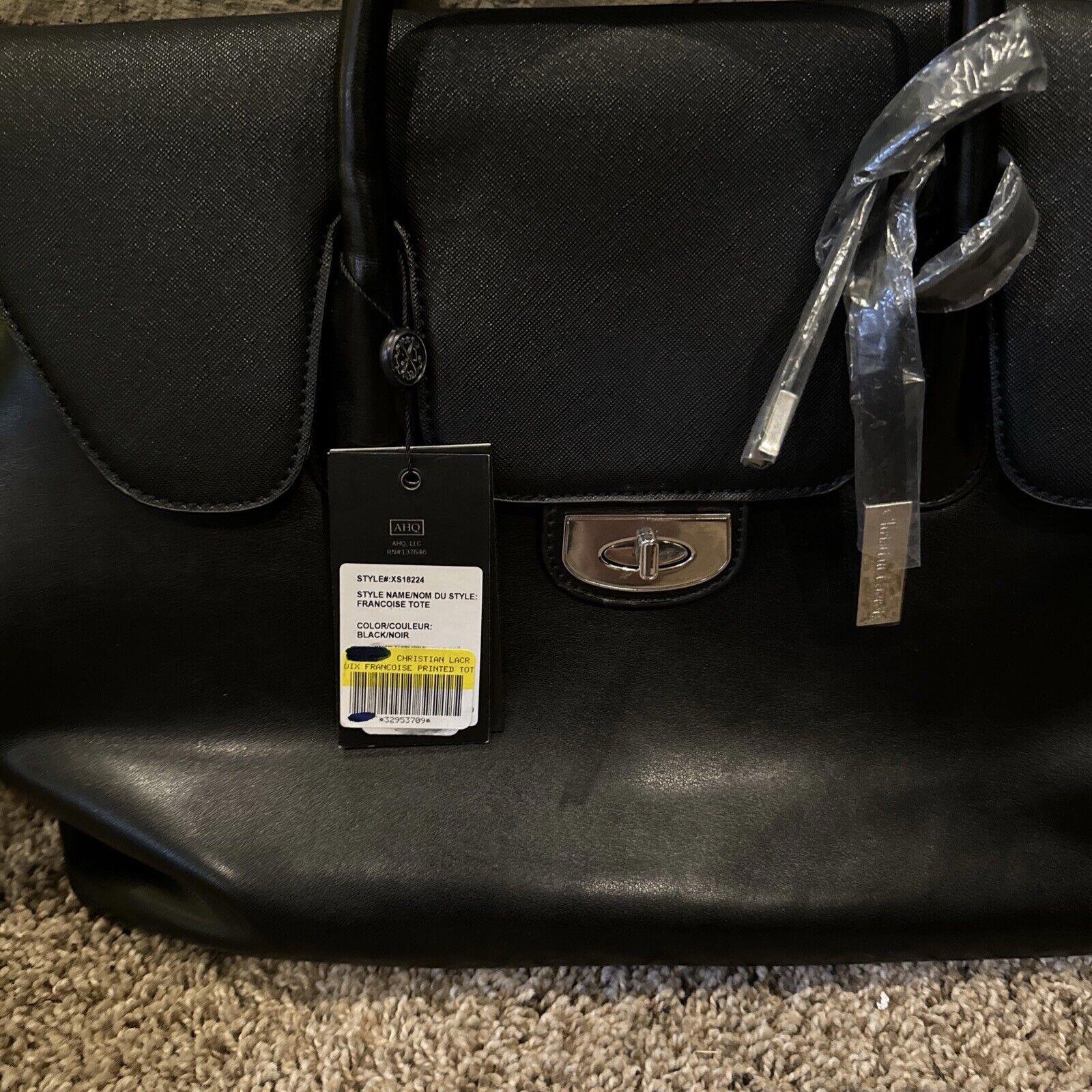 Francoise Tote BY CHRISTIAN LACROIX BLACK XS18224 NWT