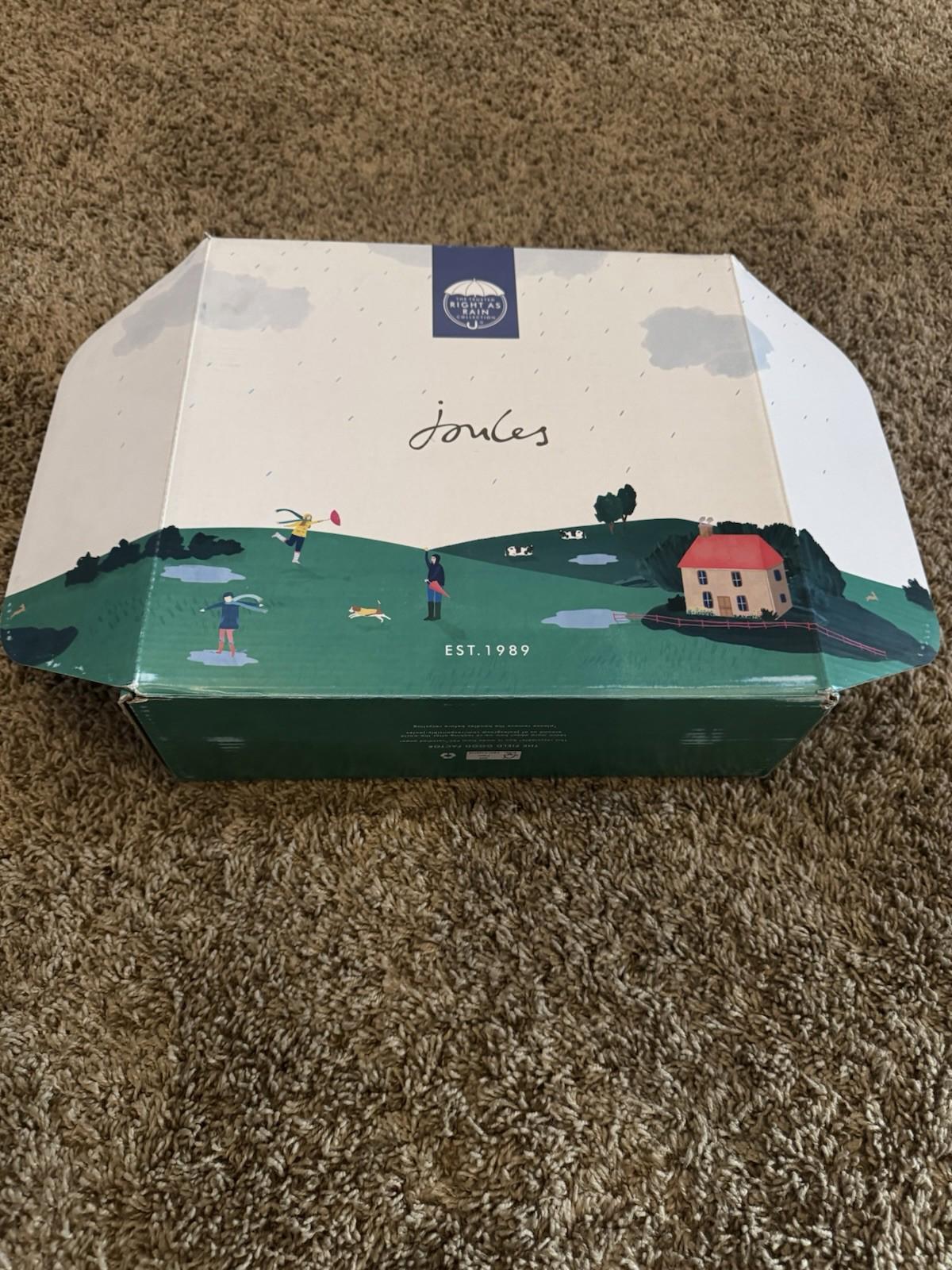 Joules Molly Welly womens navy rubber Stars rain boots US 6 EUR 37 NEW!