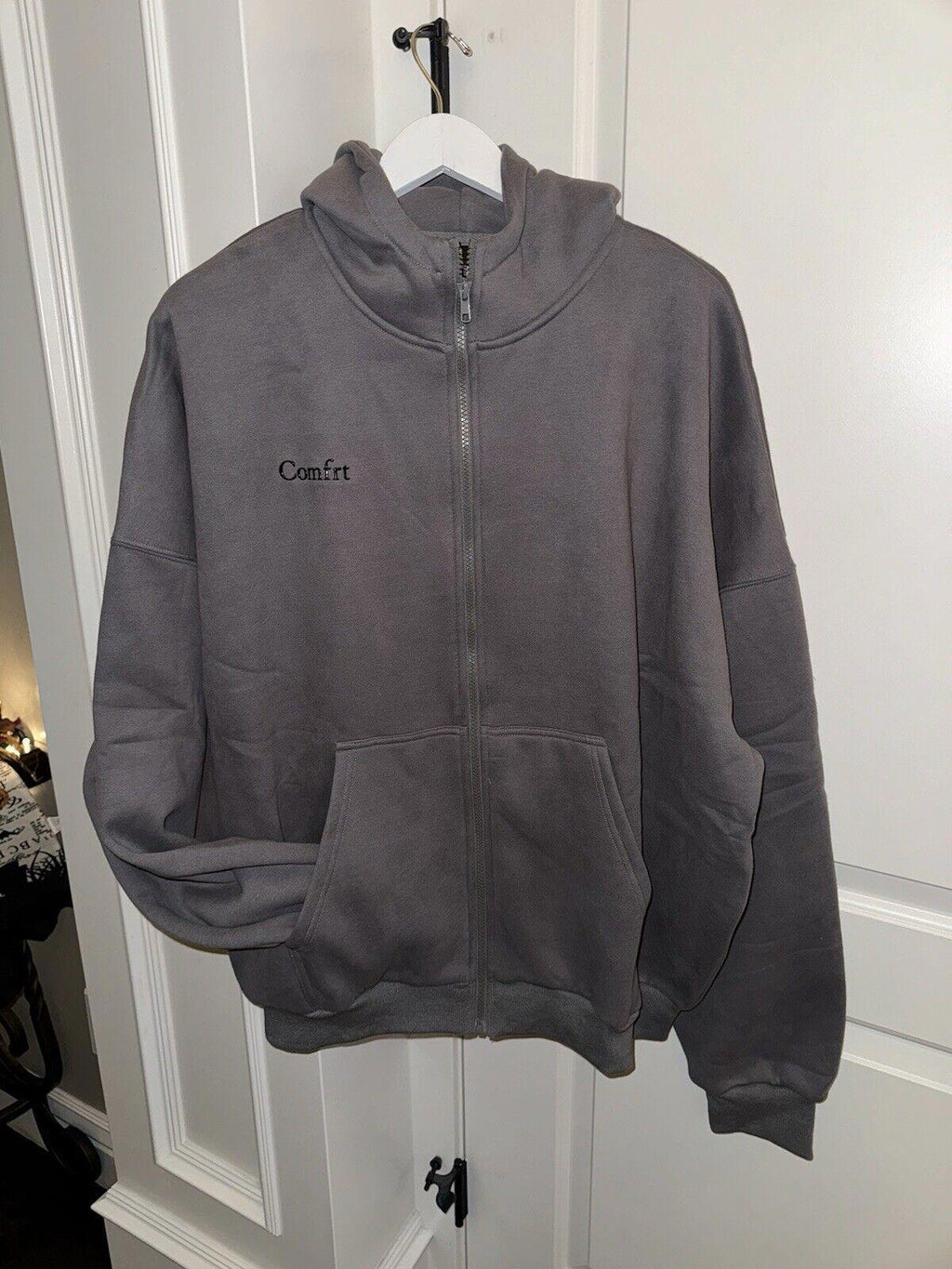 Comfrt Cloud Zip Heavyweight Hoodie LG Unisex Black