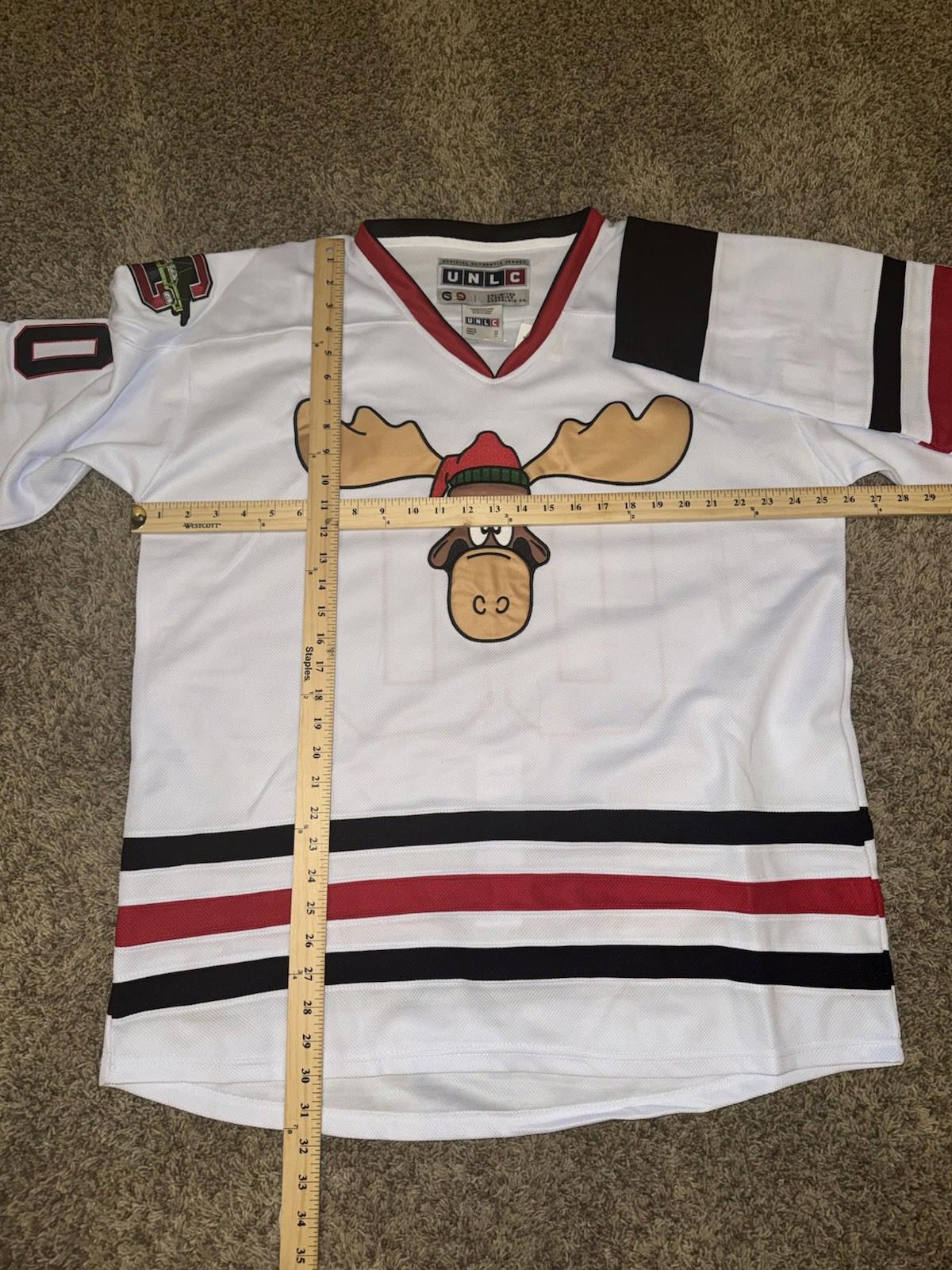 Christmas Vacation Marty Moose Griswold Hockey Jersey #00 Chicago Blackhawks  XL
