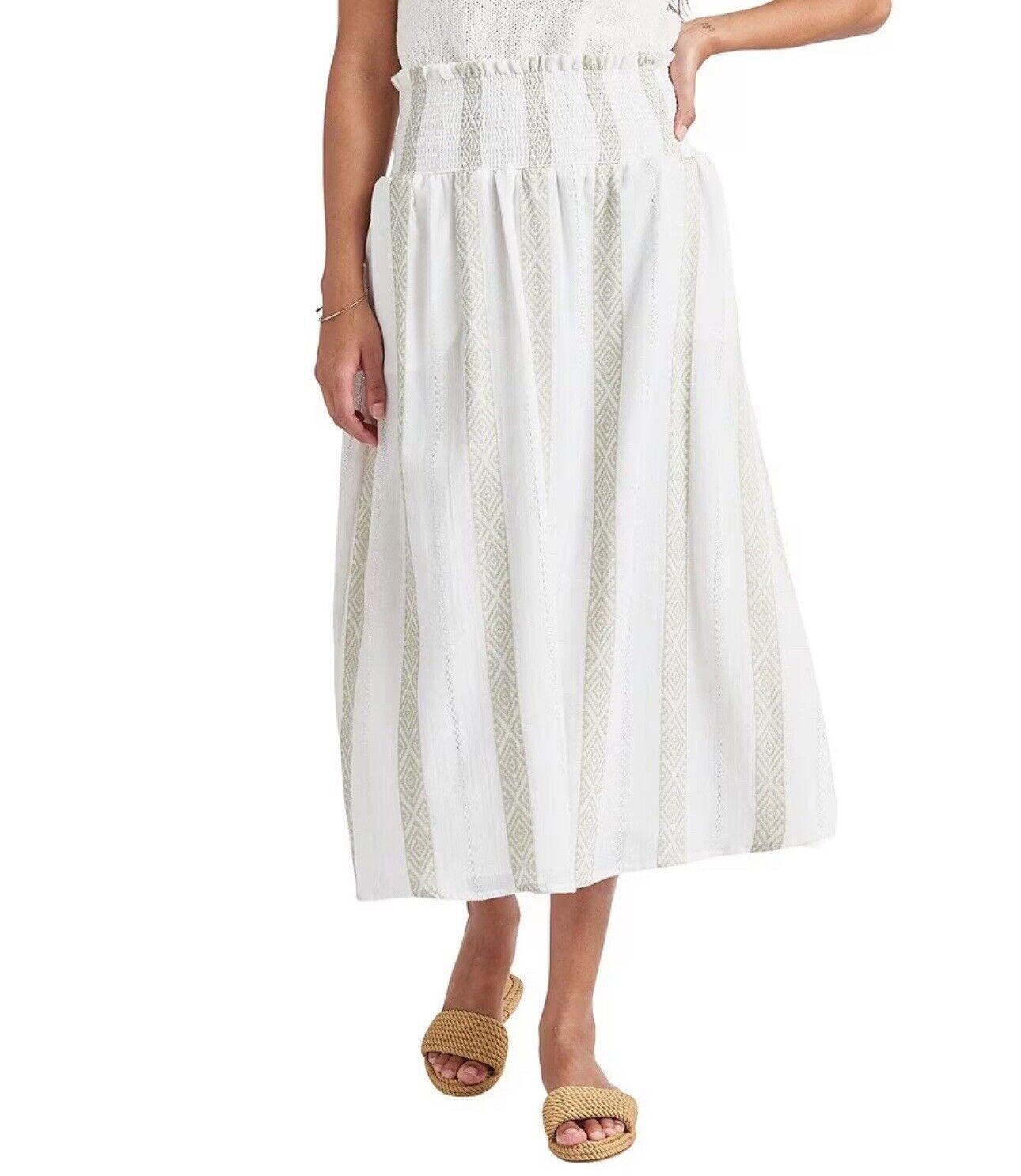 NWT Splendid Women's Jacqueline Tiered Linen-Blend Maxi Skirt Size M