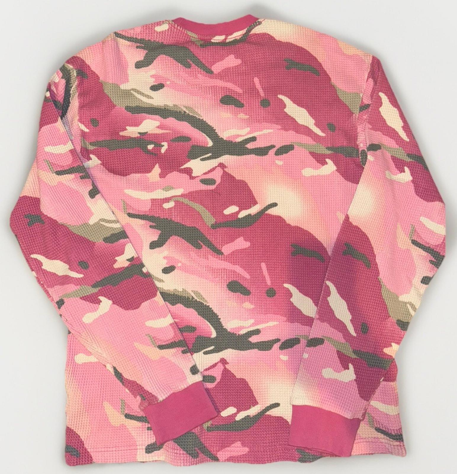 NEW! Patta Pink Camo Waffle Longsleeve T-shirt Men's Unisex Cotton Large NWT