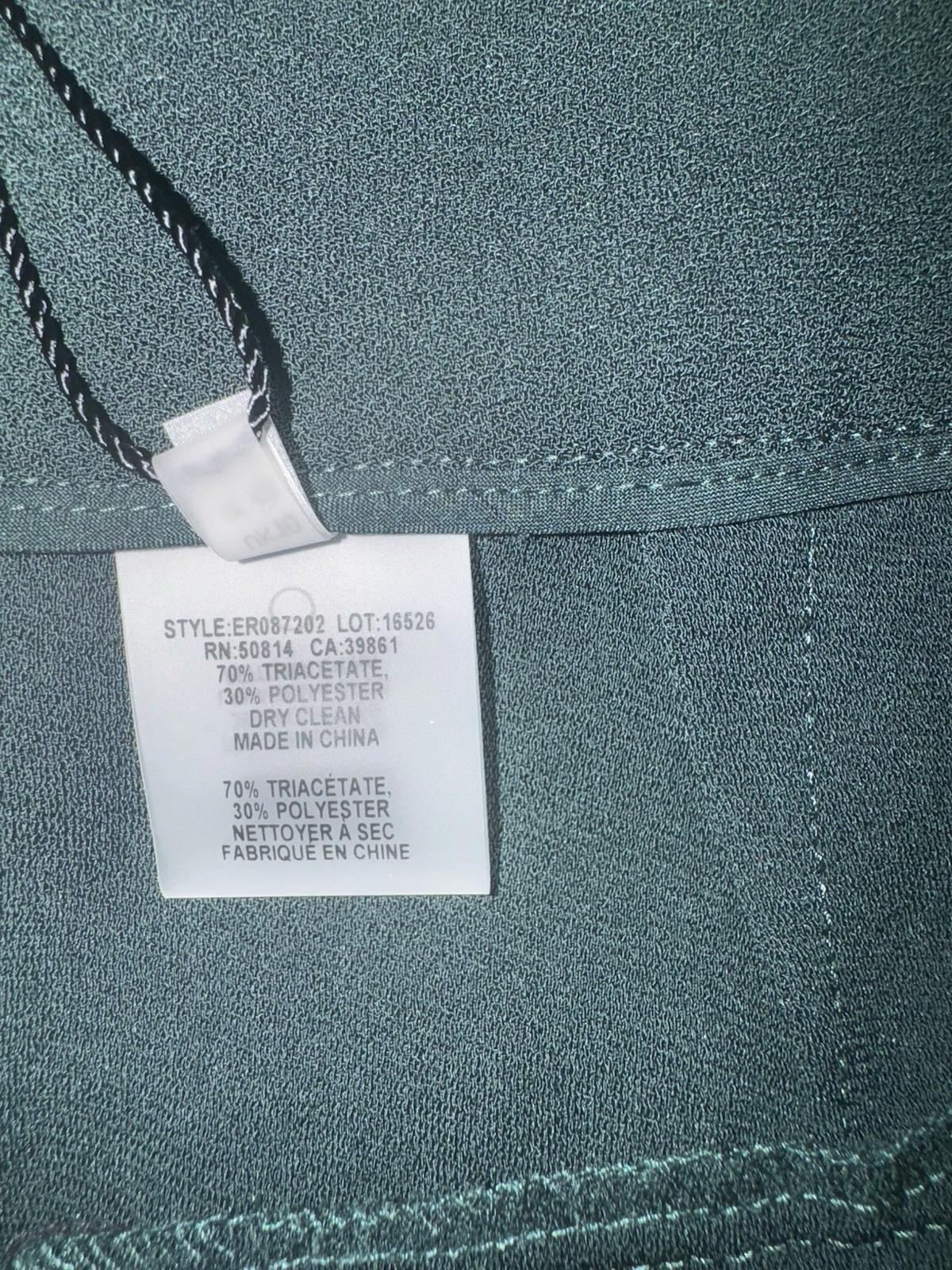 NEW!!  Elie Tahari Green Crepe Wide Pant, 6 NWT $368 MSRP