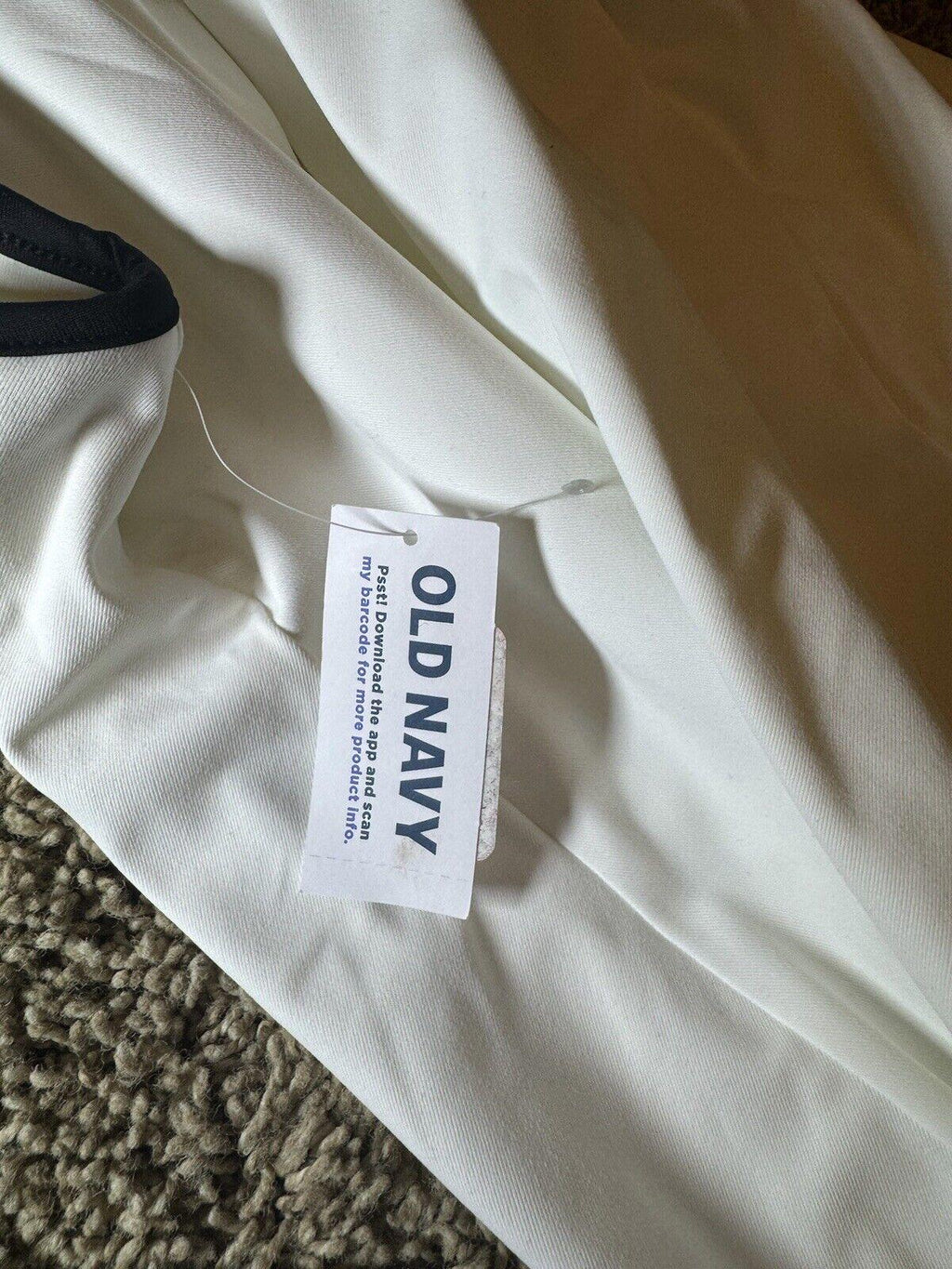 Old Navy PowerSoft Shelf Bra Support Dress White Size L