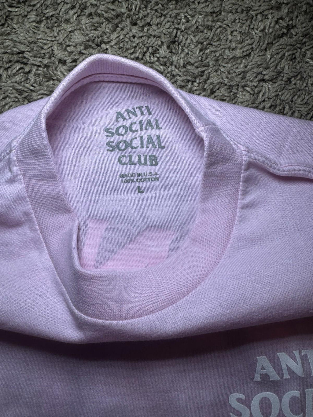 Anti Social Social Club Logo Tee 2 Pink Men’s Size Large Brand New