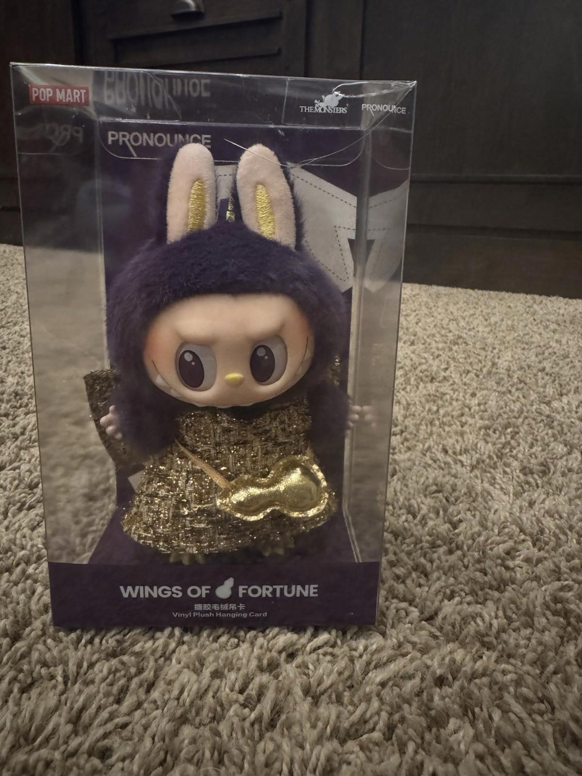 LABUBU x Pronounce Wings of Fortune Vinyl Plush Hanging Card Authentic NWF