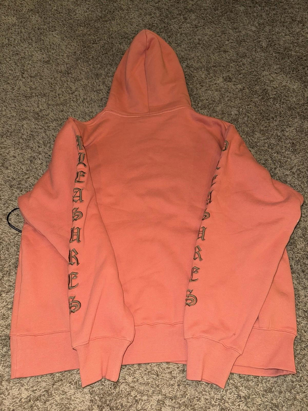 Sz XXL Pleasures OE Zip Up Hoodie Natural Old English Brand New Orange