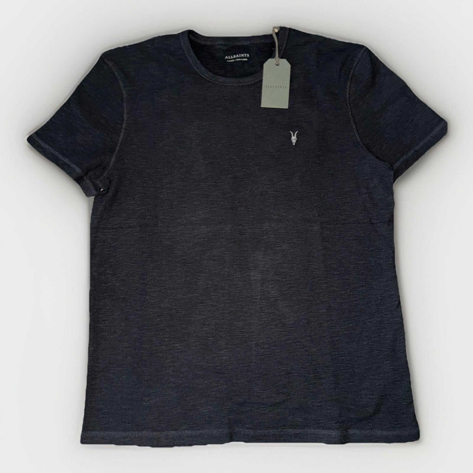 AllSaints T Shirt Mens Waffle Esum Short Sleeve Tee Crewneck Designer MED NWT