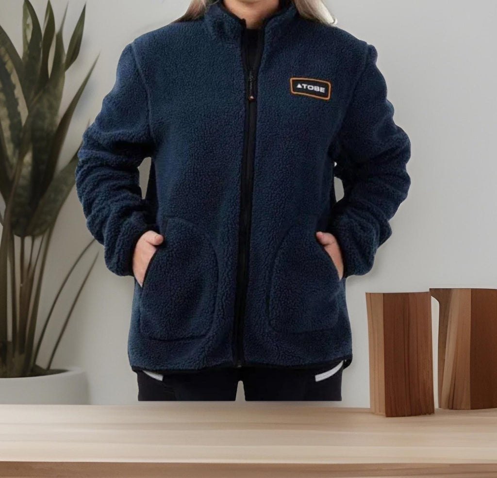 NEW! Tobe Terra Fleece Pile Jacket. Large. Midnight navy NWT