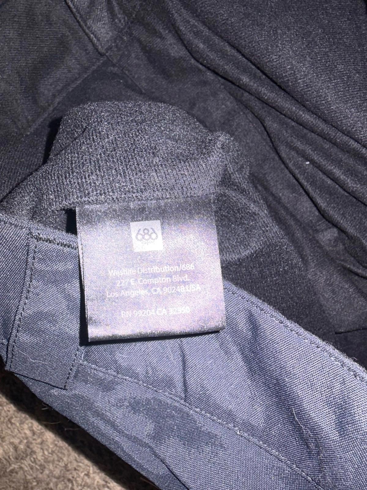 686 MEN'S INFIDRY STANDARD SHELL SKI / SNOWBOARD PANT SIZE LARGE BLACK KCR213