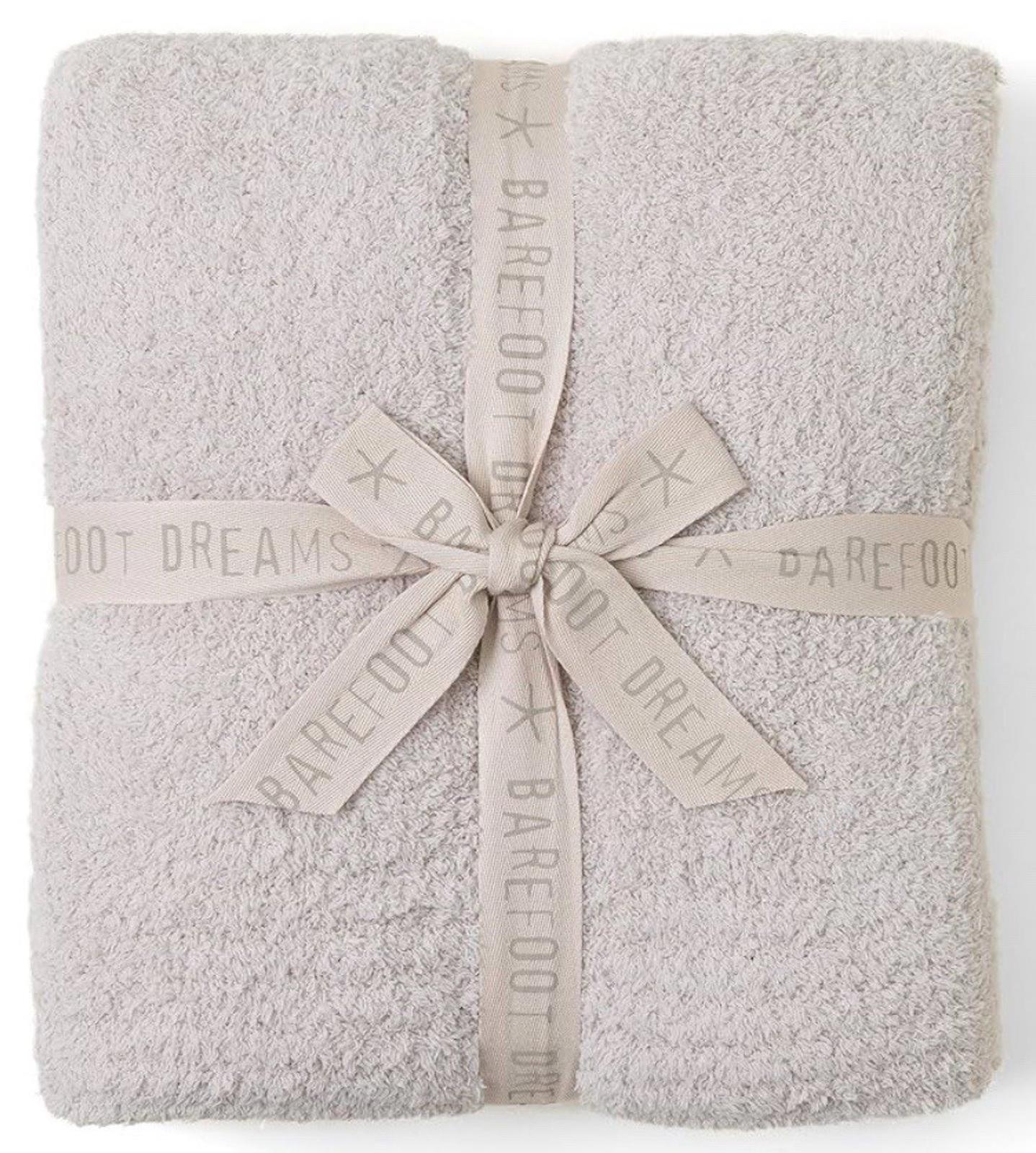 NEW! Barefoot Dreams CozyChic Throw - STONE 54x72 MSRP $158