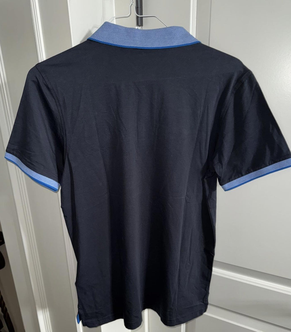 NWT Psycho Bunny North lake Jersey Polo Shirt Navy blue NEW SZ 4
