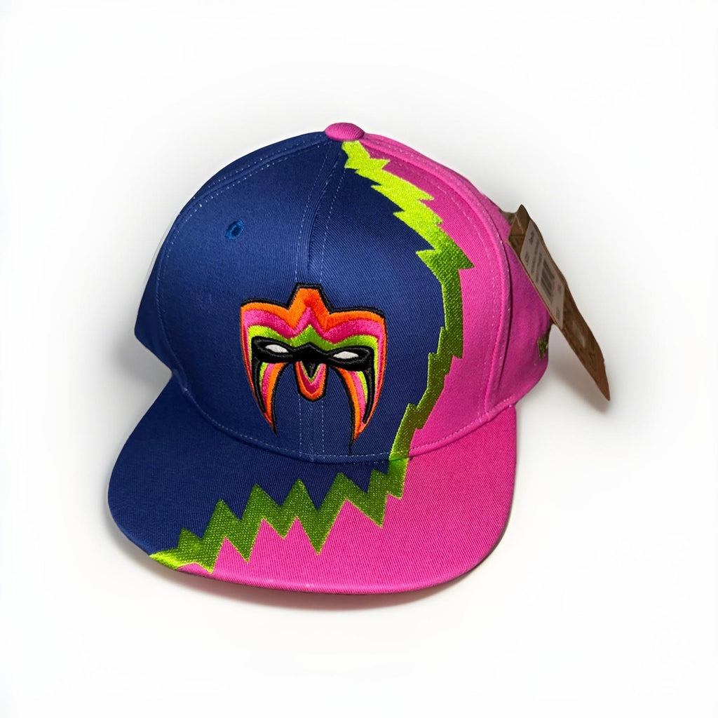 Ultimate Warrior Hat Cap Snap Back Blue Pink Wrestling WWE NWO WWF WCW Mens