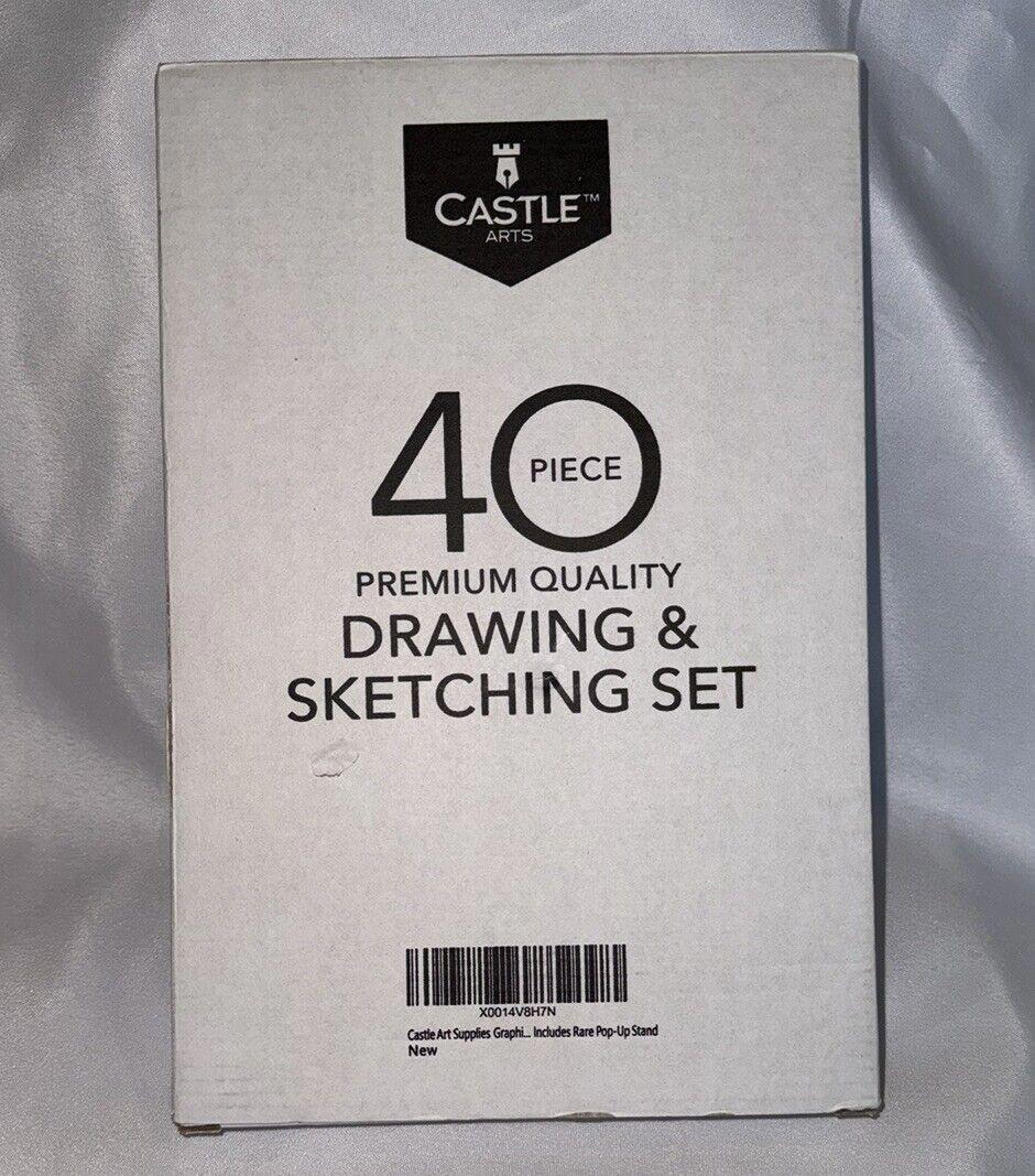 Castle Art Supplies Graphite Drawing Pencils and Sketch Set (40-Piece Kit) NIB!