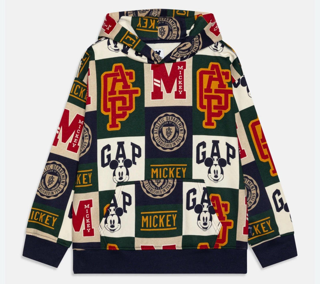 NEW! Gap Disney Mickey Mouse Logo Hoodie  Long Sleeve Pullover Hooded XL Kids