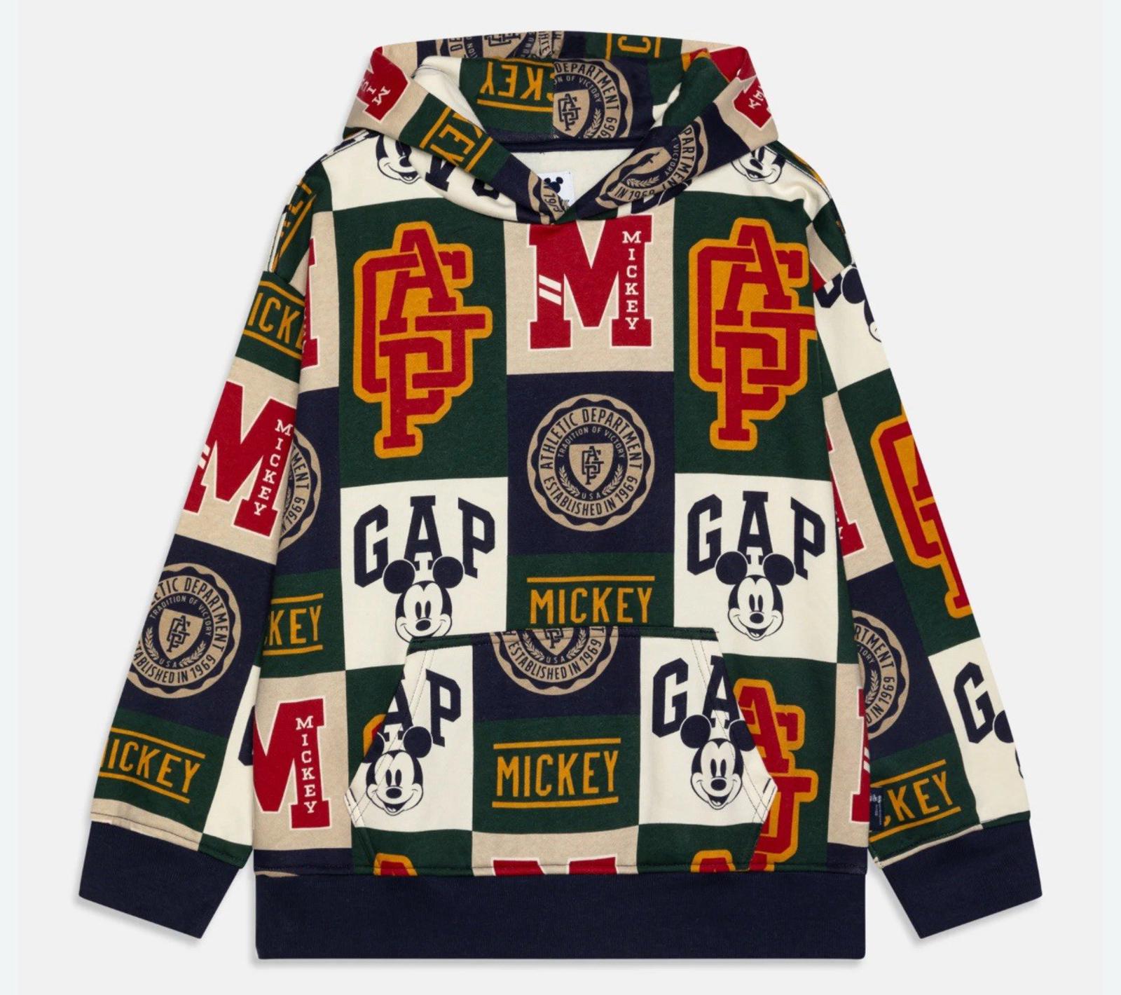 NEW! Gap Disney Mickey Mouse Logo Hoodie  Long Sleeve Pullover Hooded XL Kids