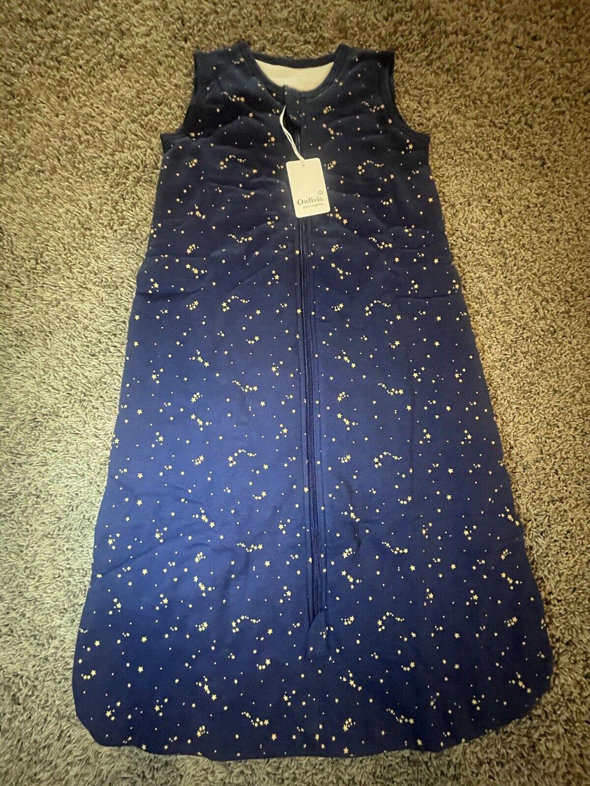 Owlivia Baby Sleep Sack Organic Cotton 0.5tog 18-24 Month, Starry Sky. NWT