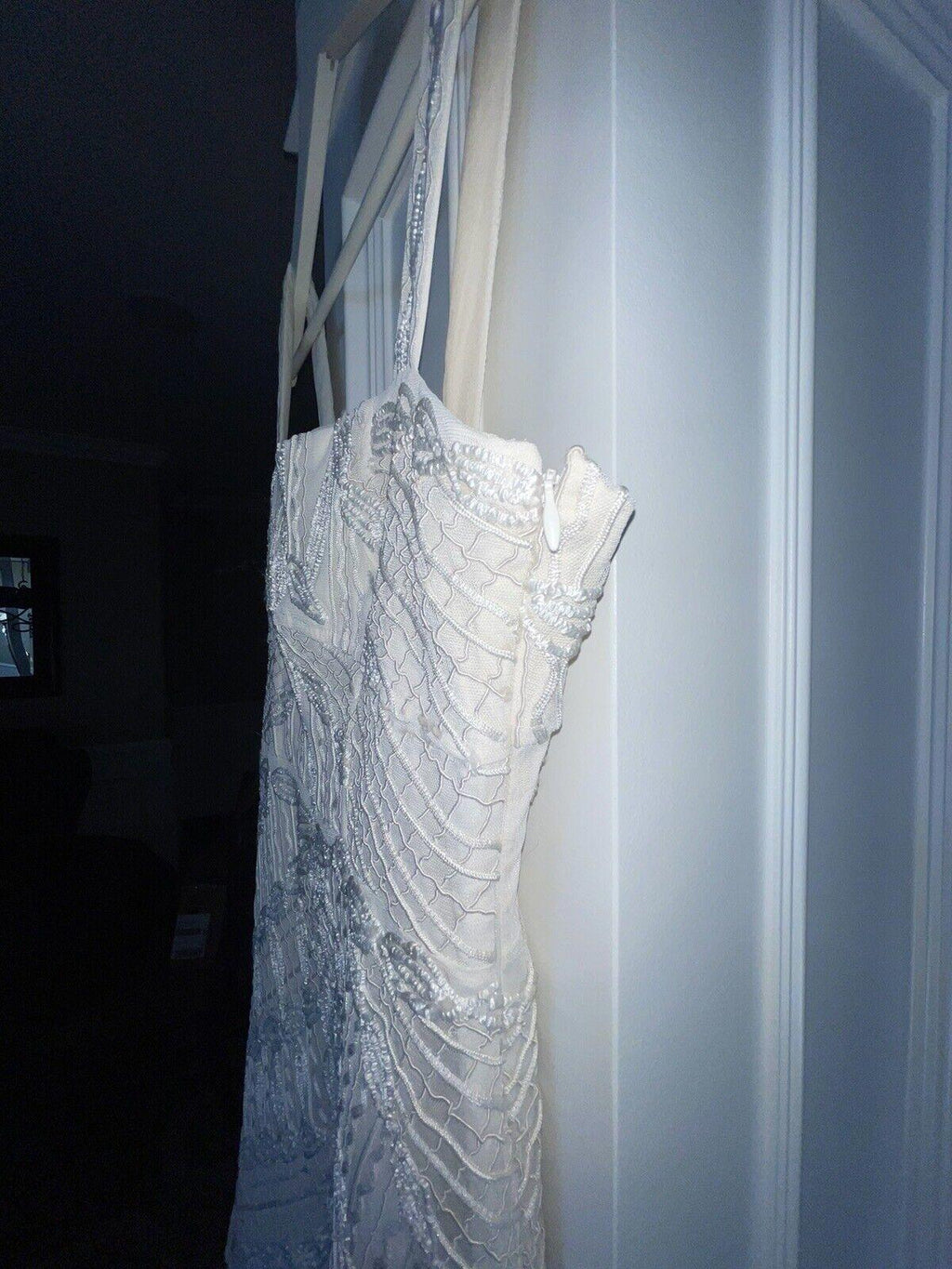 ASOS EDITION Cornelli embroidered dress in ivory. Sz 8. NEW!