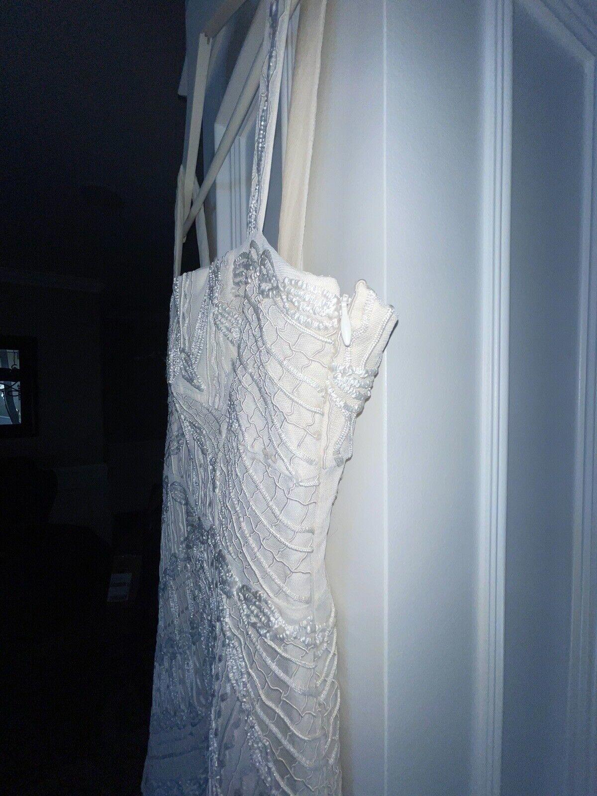 ASOS EDITION Cornelli embroidered dress in ivory. Sz 8. NEW!