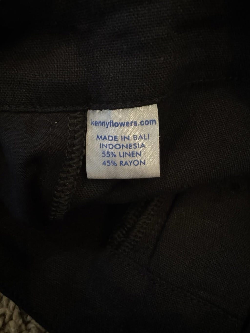 NEW! Kenny Flowers The Mykonos Linen Vacation Pants Black Medium