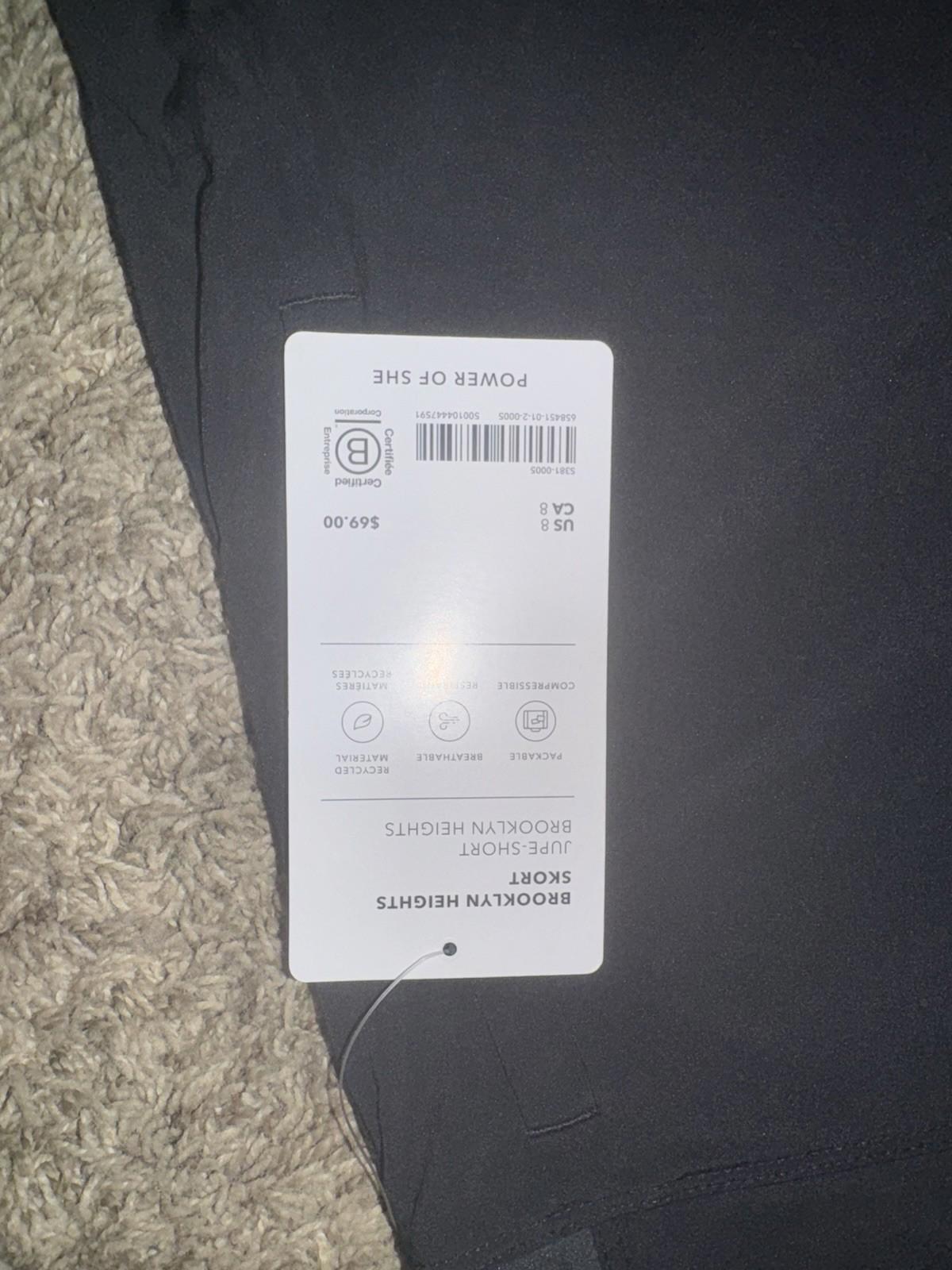 NEW! Athleta Sz 8 Brooklyn Heights Skort Black NWT