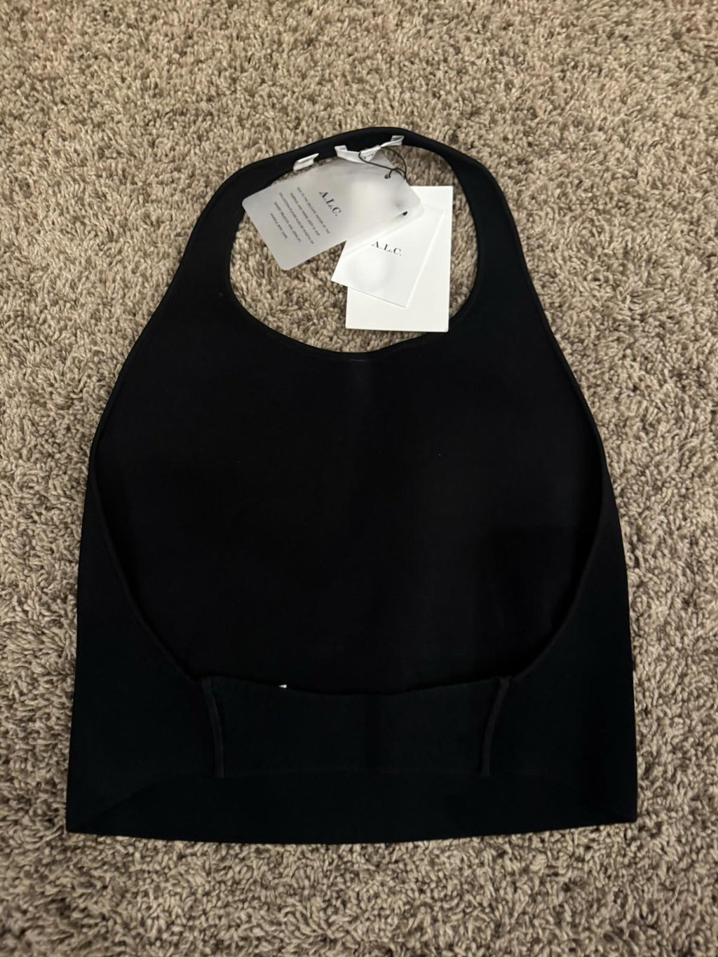 NEW! A.L.C. Rory Halter Crop Top in black. Small. NWT MSRP $225