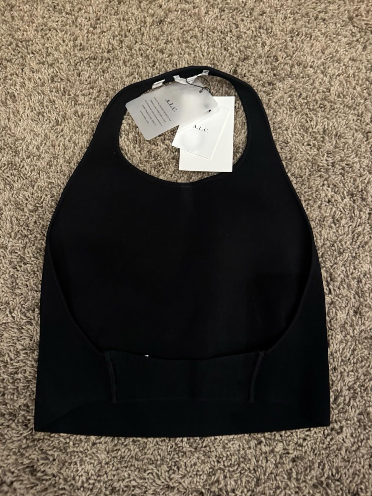 NEW! A.L.C. Rory Halter Crop Top in black. Small. NWT MSRP $225