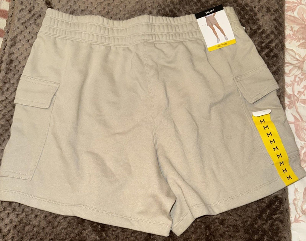 NEW! DKNY Women's French Terry Classic Fit Ultra-Soft Cargo Short Medium